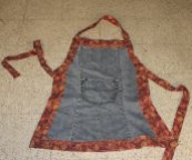 apron from used jeans